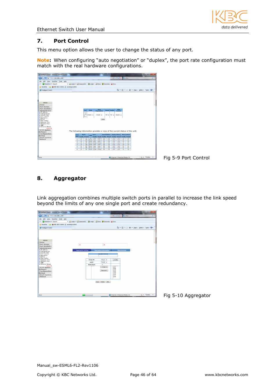 KBC Networks ESML6-FL2 User Manual | Page 47 / 64