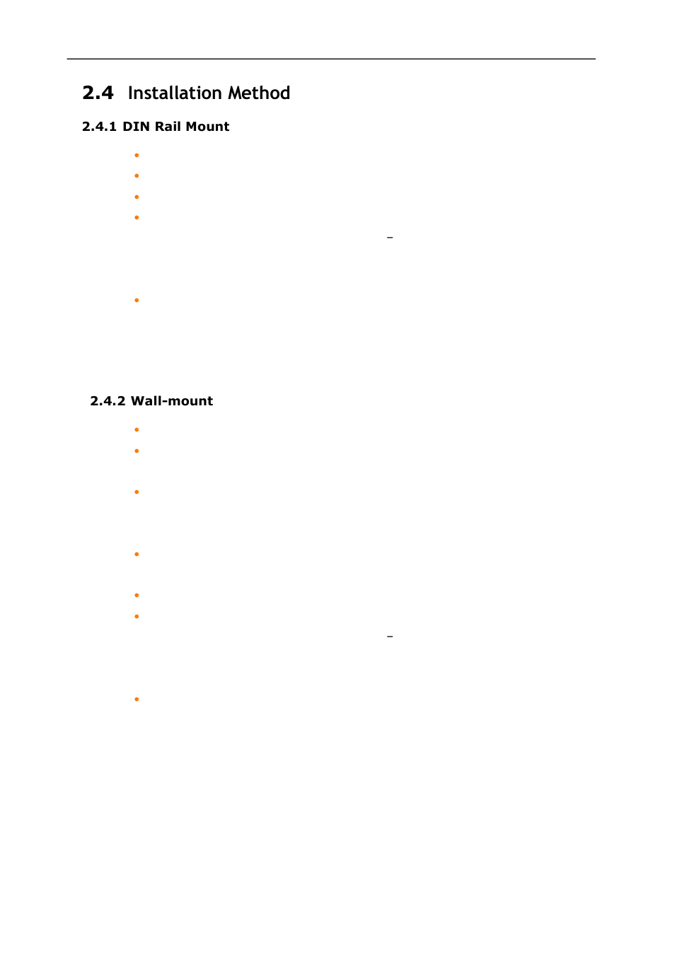 Nstallation, Ethod, Din rail mount | Wall-mount, 4 installation method | KBC Networks ESML6-P3 User Manual | Page 7 / 17