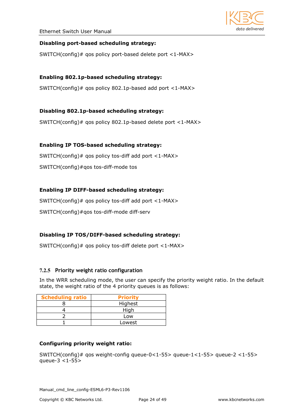 KBC Networks ESML6-P3 User Manual | Page 25 / 49