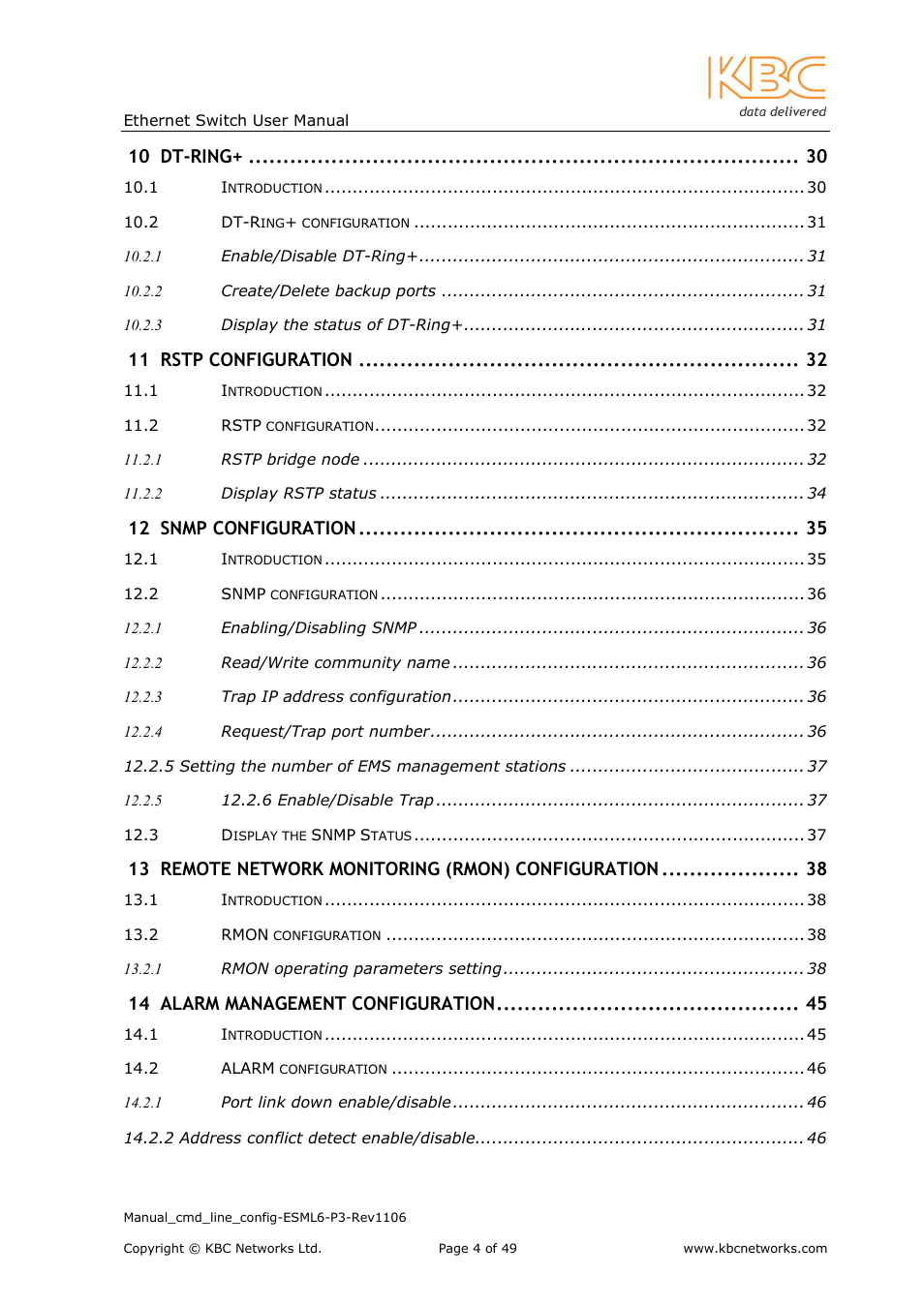 KBC Networks ESML6-P3 User Manual | Page 5 / 49