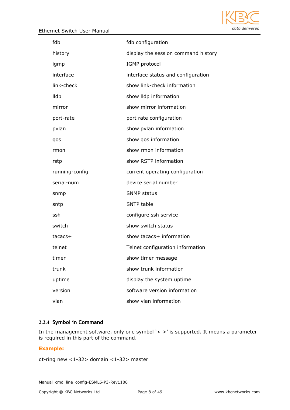 KBC Networks ESML6-P3 User Manual | Page 9 / 49