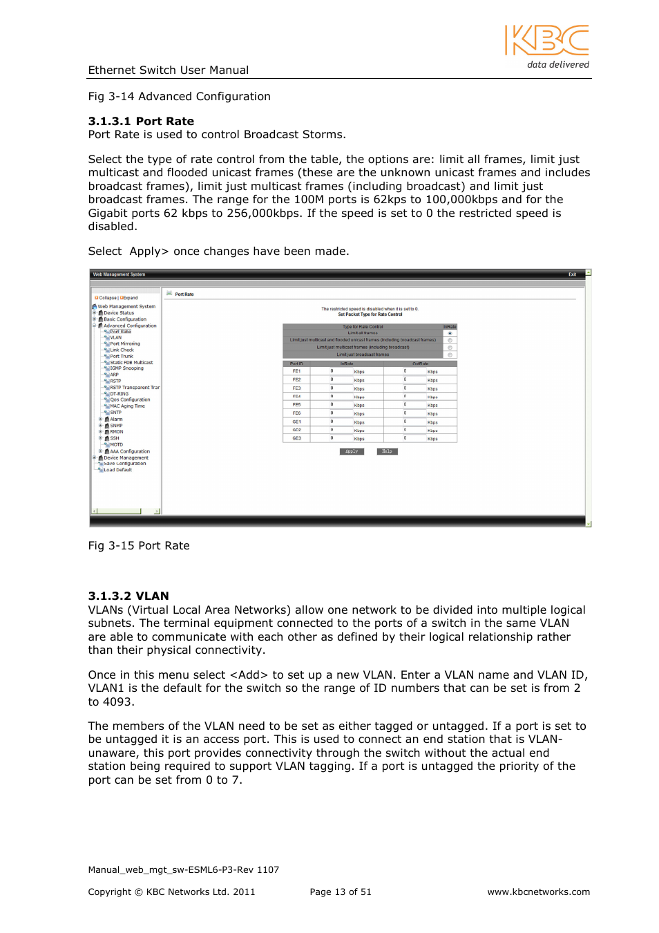 KBC Networks ESML6-P3 User Manual | Page 14 / 51