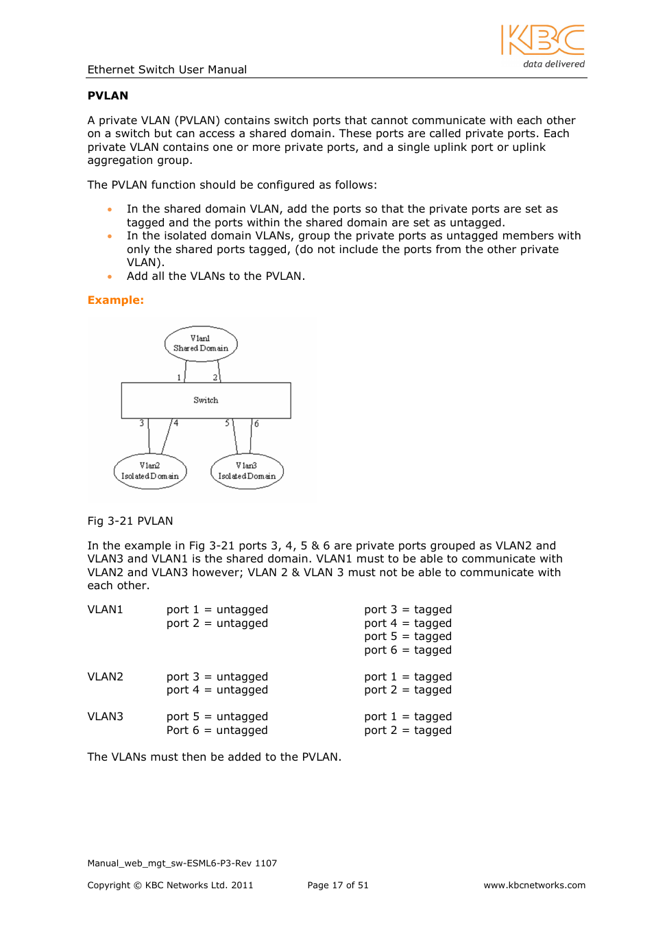 KBC Networks ESML6-P3 User Manual | Page 18 / 51