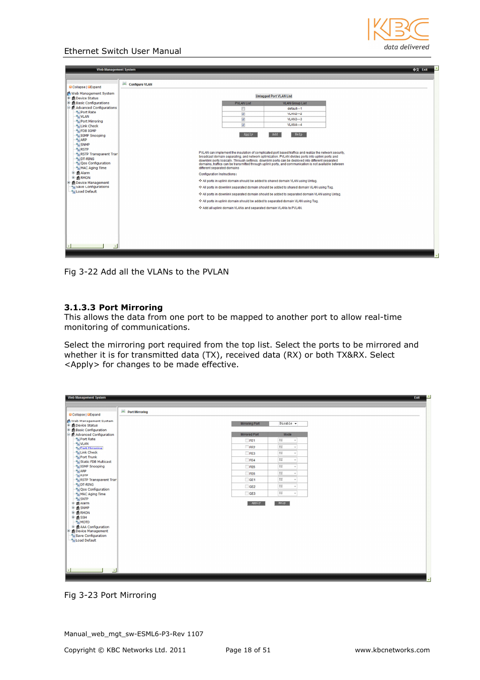 KBC Networks ESML6-P3 User Manual | Page 19 / 51