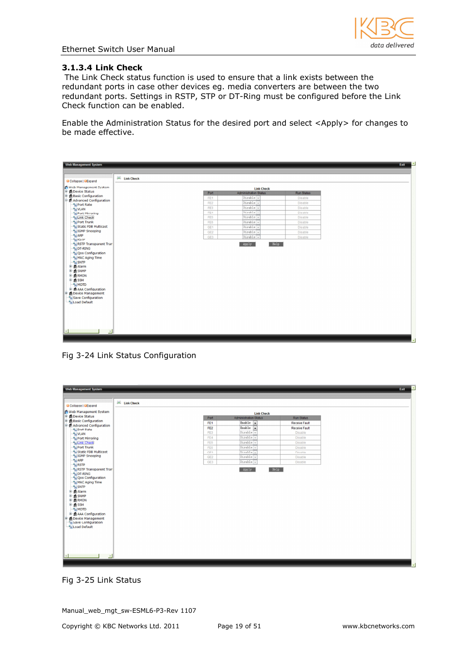 KBC Networks ESML6-P3 User Manual | Page 20 / 51