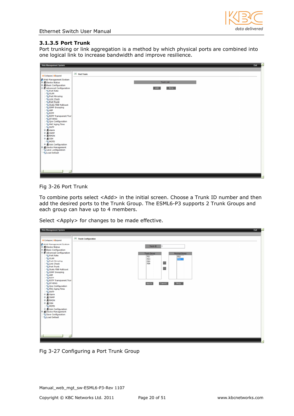 KBC Networks ESML6-P3 User Manual | Page 21 / 51