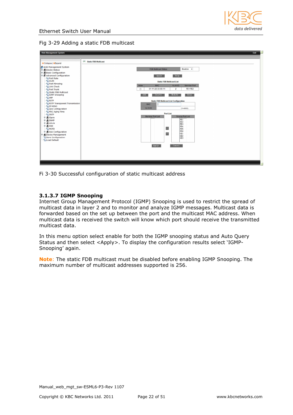 KBC Networks ESML6-P3 User Manual | Page 23 / 51