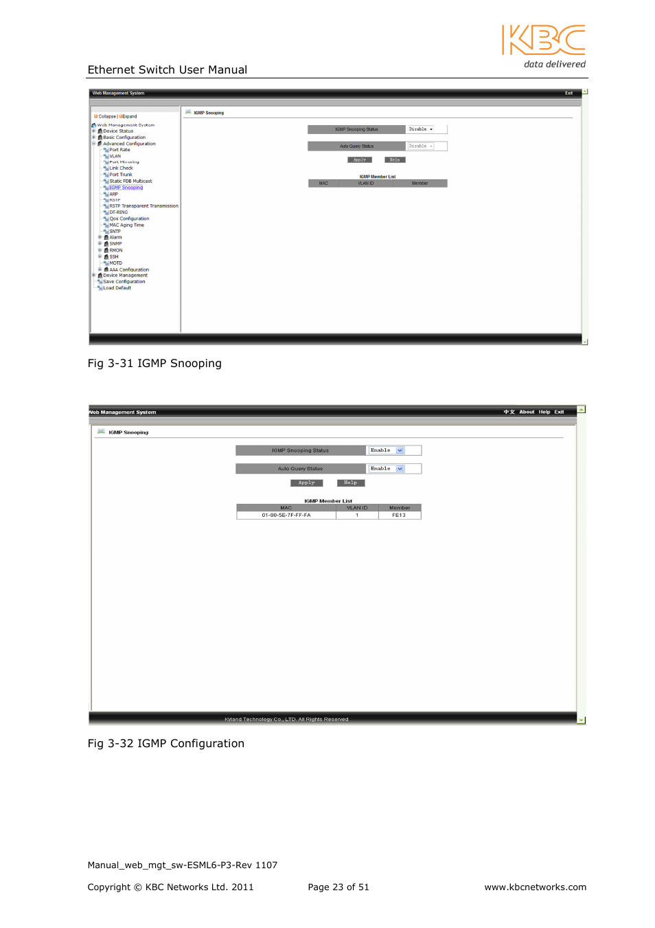 KBC Networks ESML6-P3 User Manual | Page 24 / 51