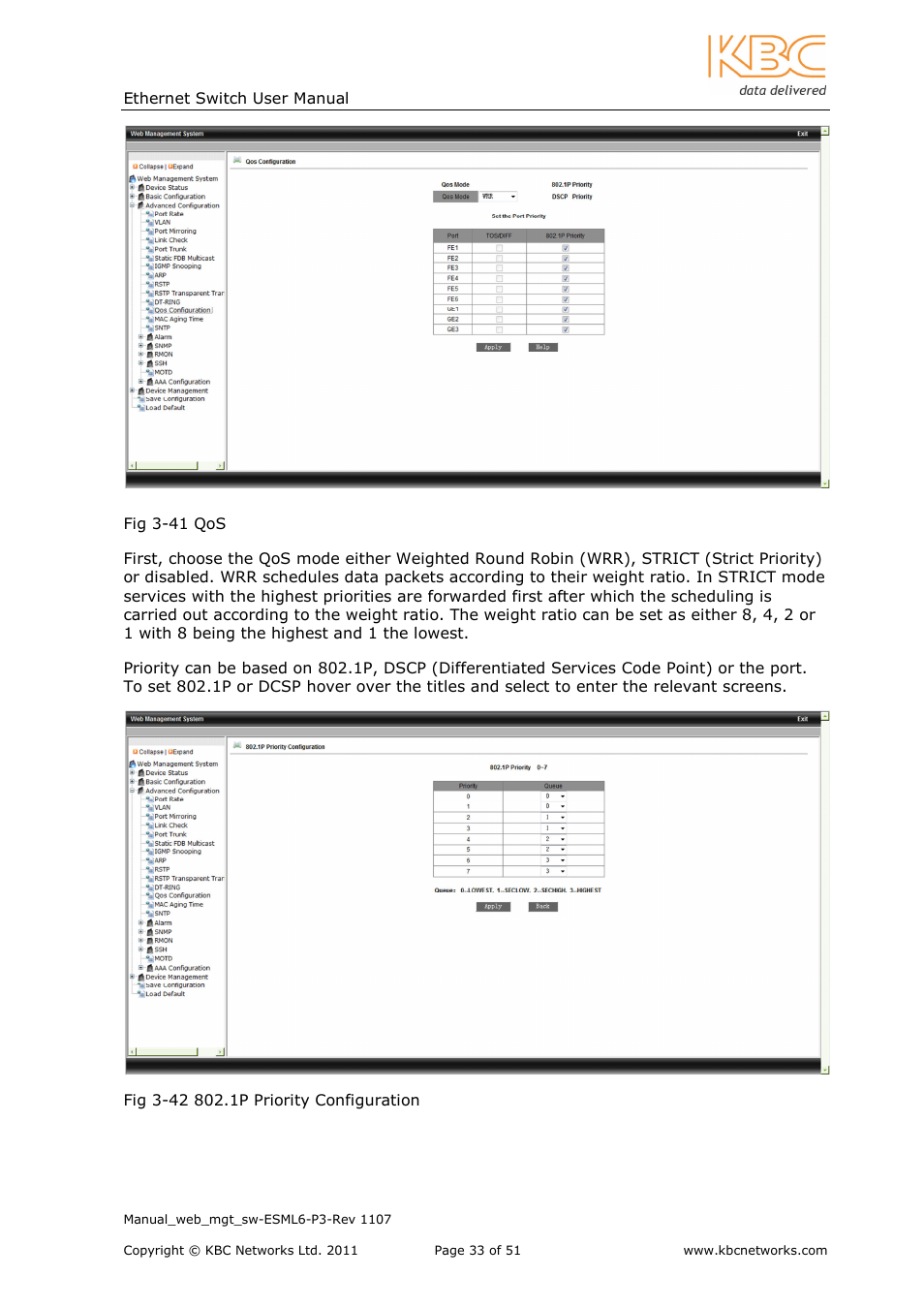 KBC Networks ESML6-P3 User Manual | Page 34 / 51