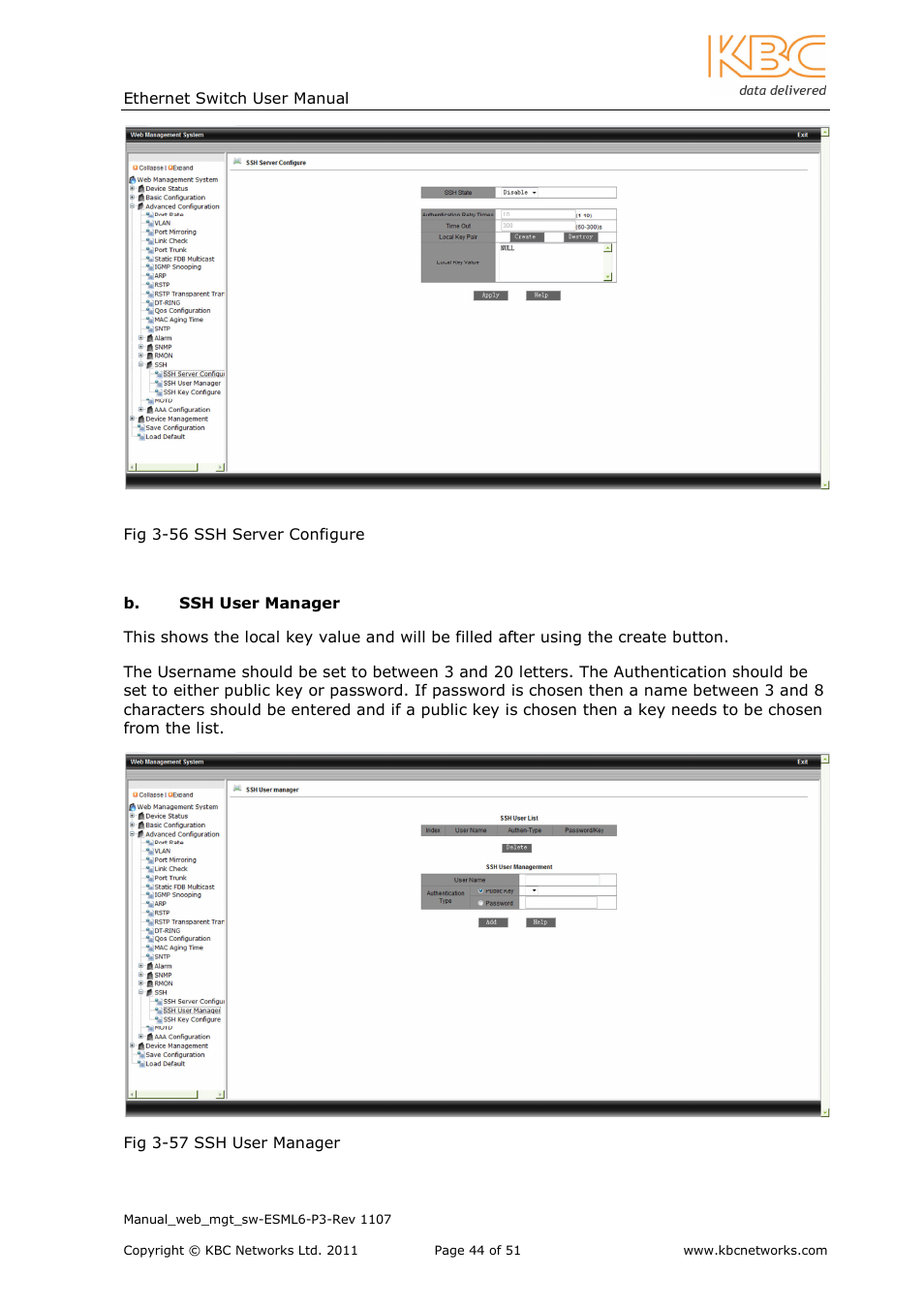 KBC Networks ESML6-P3 User Manual | Page 45 / 51