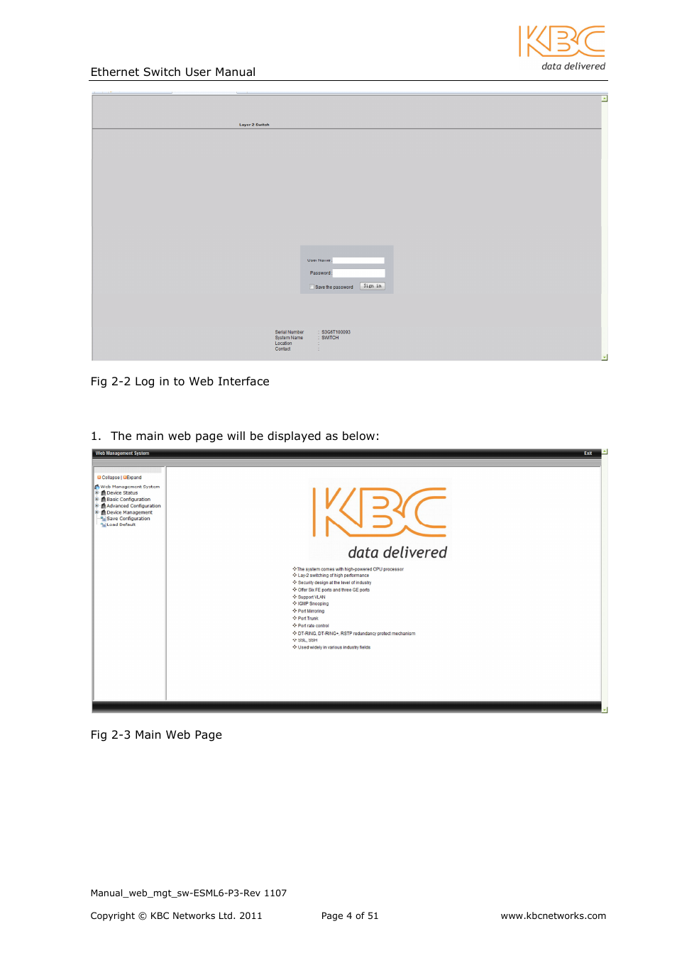 KBC Networks ESML6-P3 User Manual | Page 5 / 51