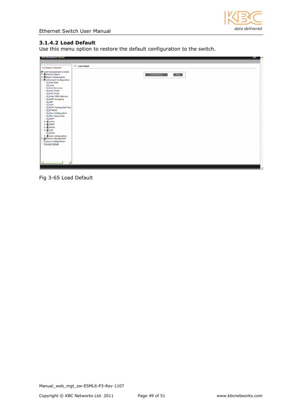 KBC Networks ESML6-P3 User Manual | Page 50 / 51