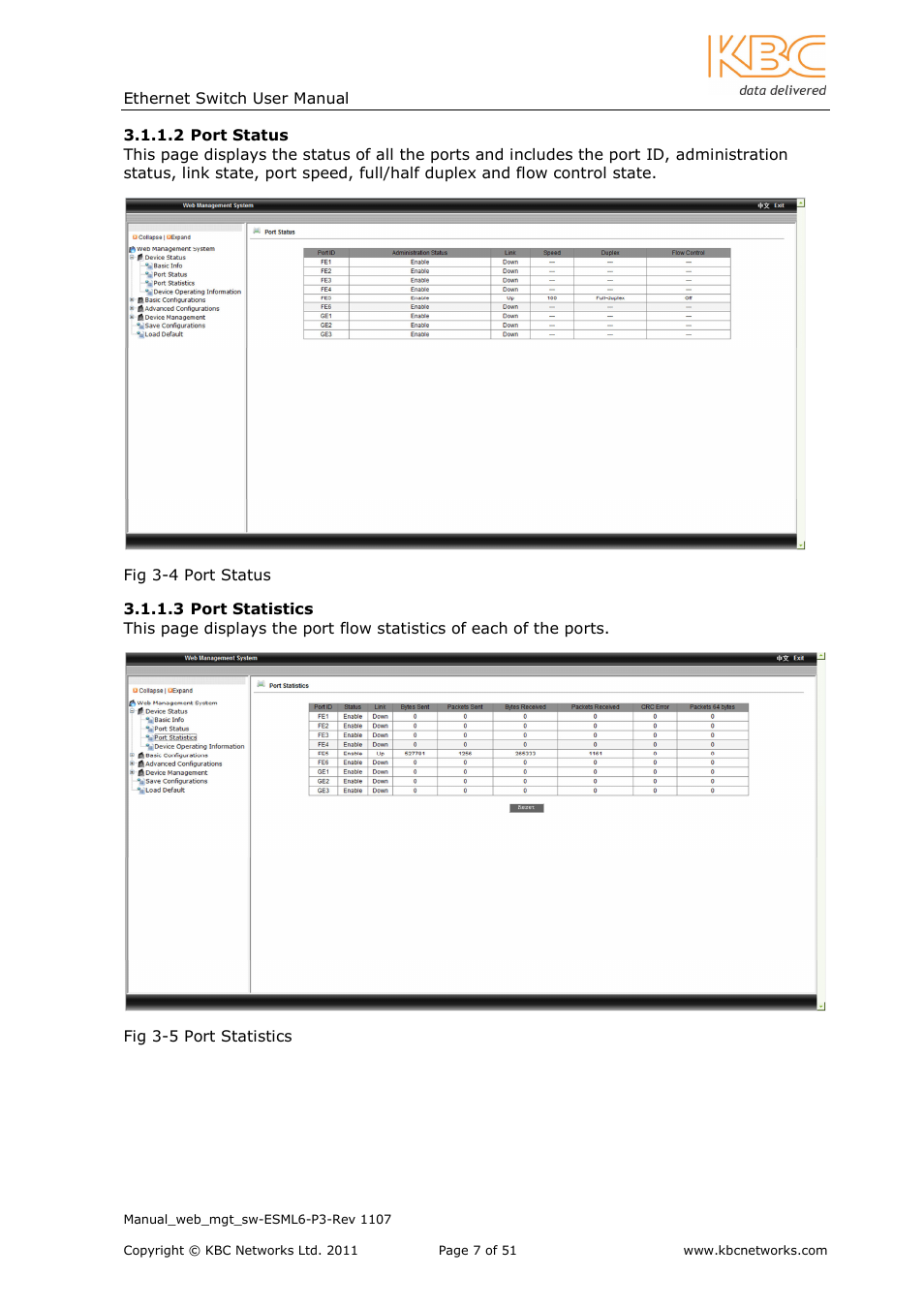 KBC Networks ESML6-P3 User Manual | Page 8 / 51