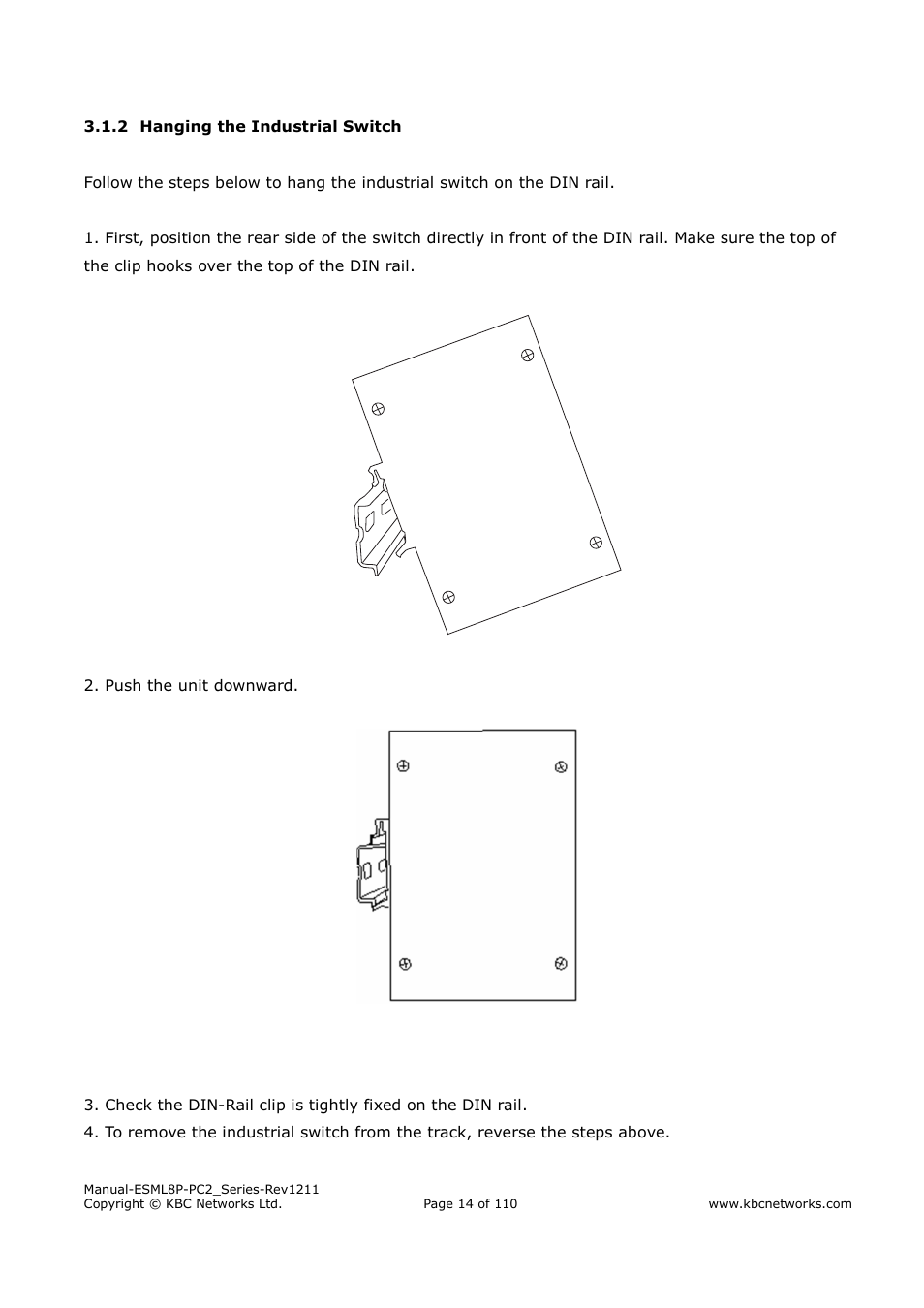 KBC Networks ESML8P-PC2 User Manual | Page 14 / 110