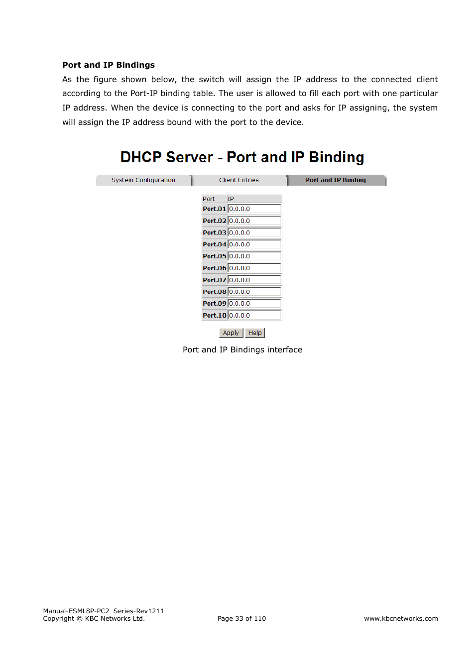 KBC Networks ESML8P-PC2 User Manual | Page 33 / 110