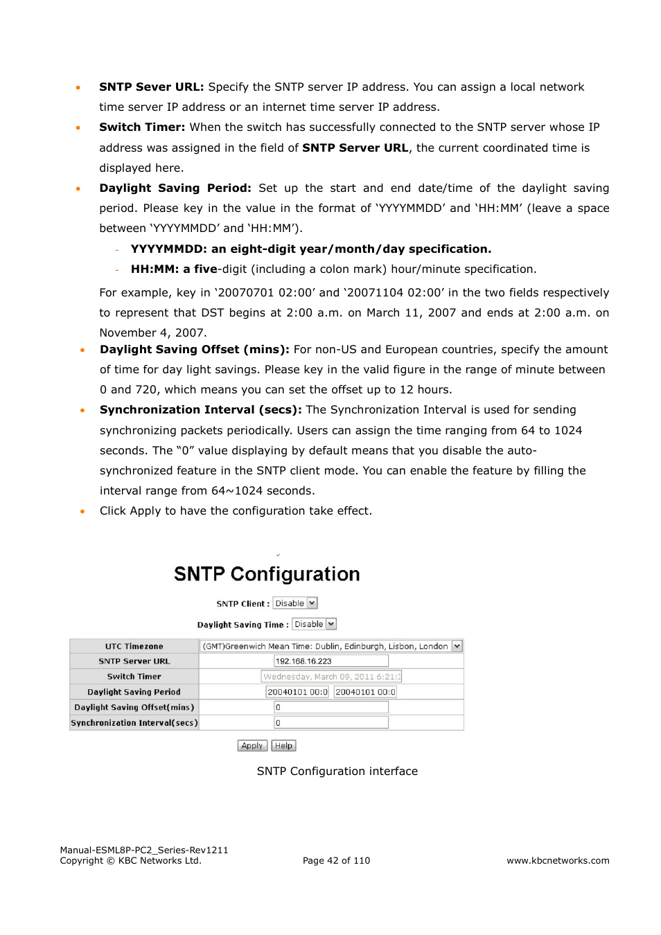 KBC Networks ESML8P-PC2 User Manual | Page 42 / 110