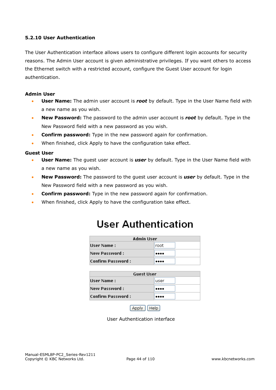 KBC Networks ESML8P-PC2 User Manual | Page 44 / 110