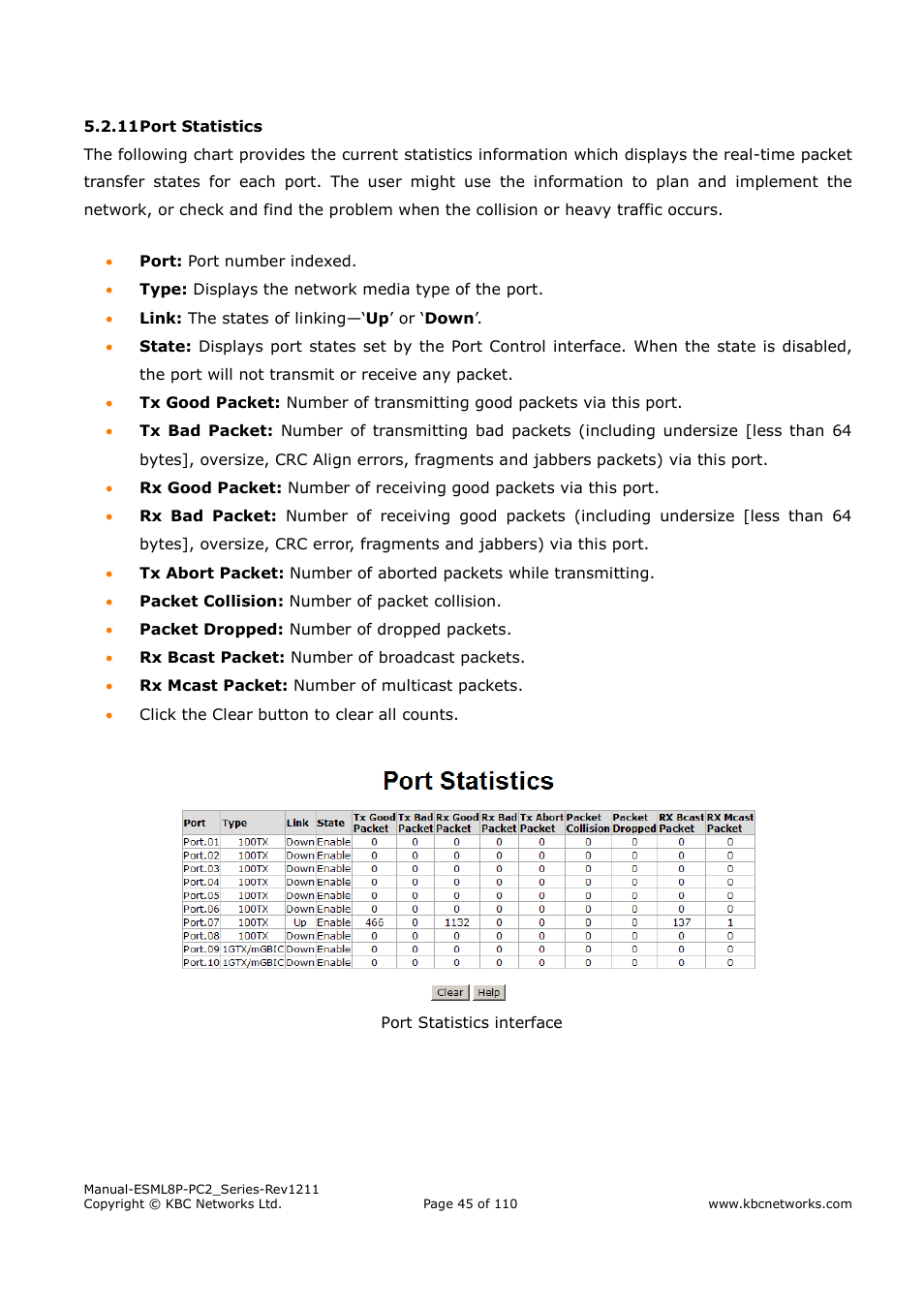 KBC Networks ESML8P-PC2 User Manual | Page 45 / 110