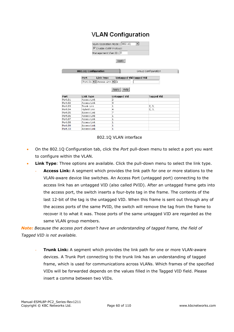 KBC Networks ESML8P-PC2 User Manual | Page 60 / 110