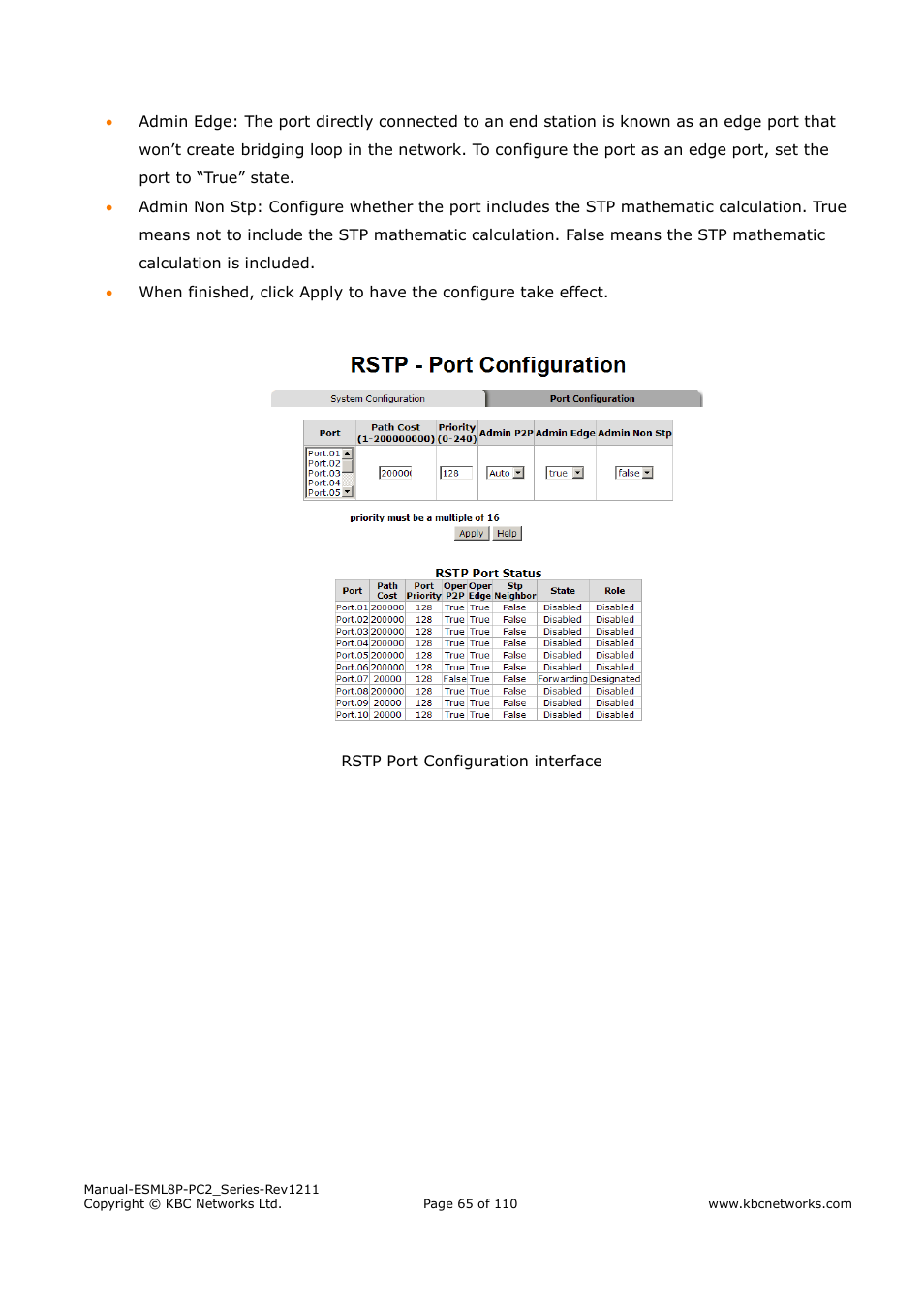 KBC Networks ESML8P-PC2 User Manual | Page 65 / 110
