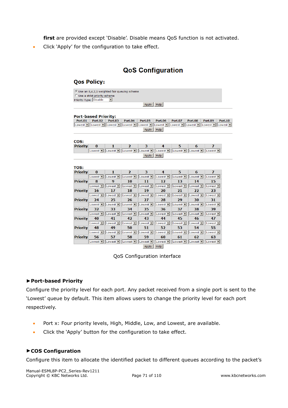 KBC Networks ESML8P-PC2 User Manual | Page 71 / 110