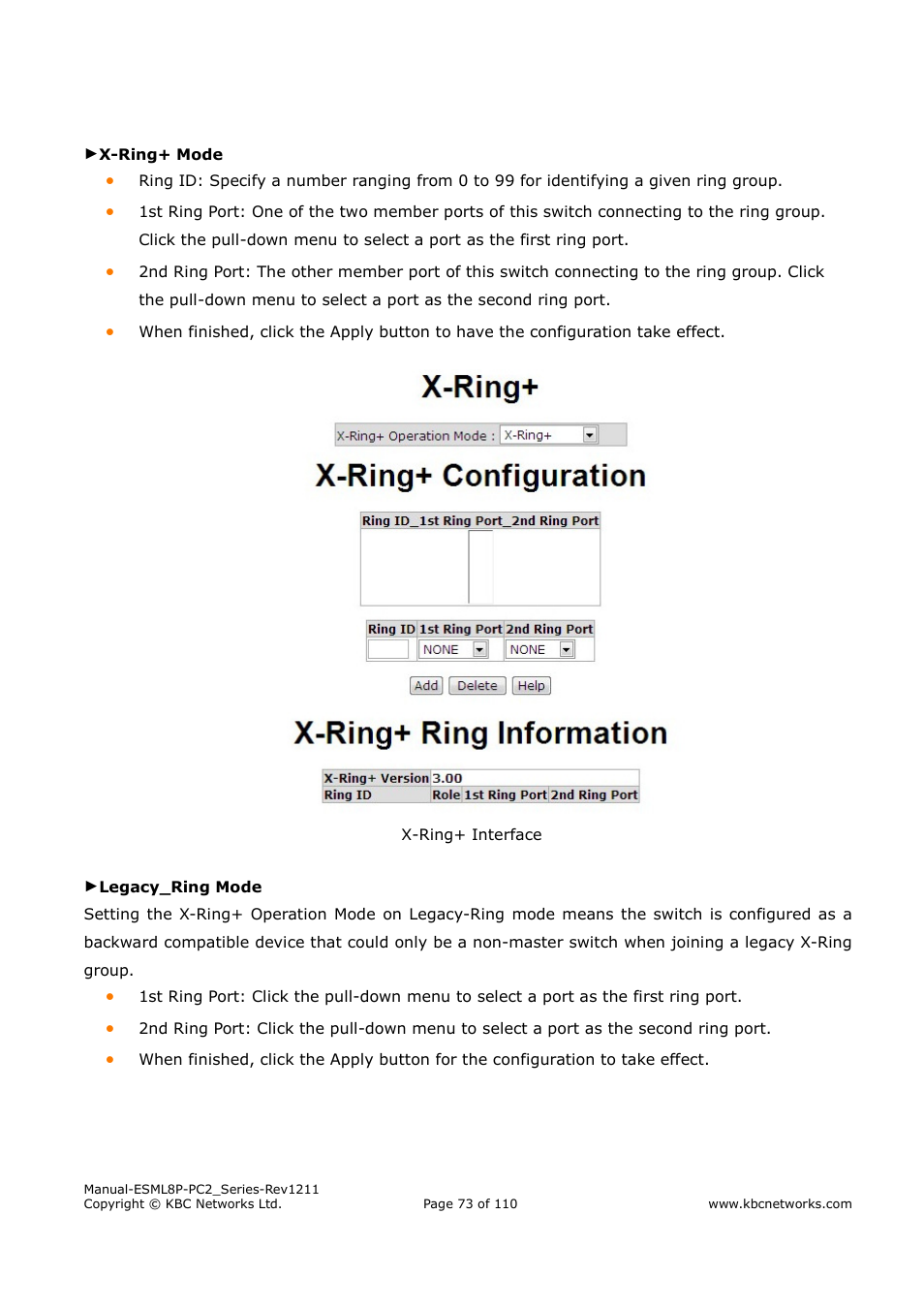 KBC Networks ESML8P-PC2 User Manual | Page 73 / 110