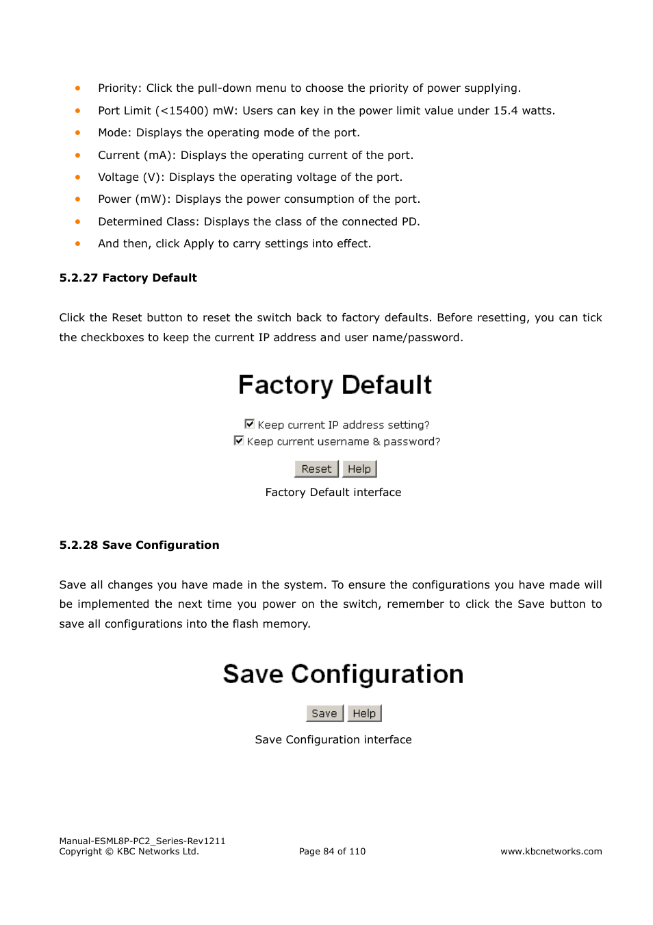 KBC Networks ESML8P-PC2 User Manual | Page 84 / 110