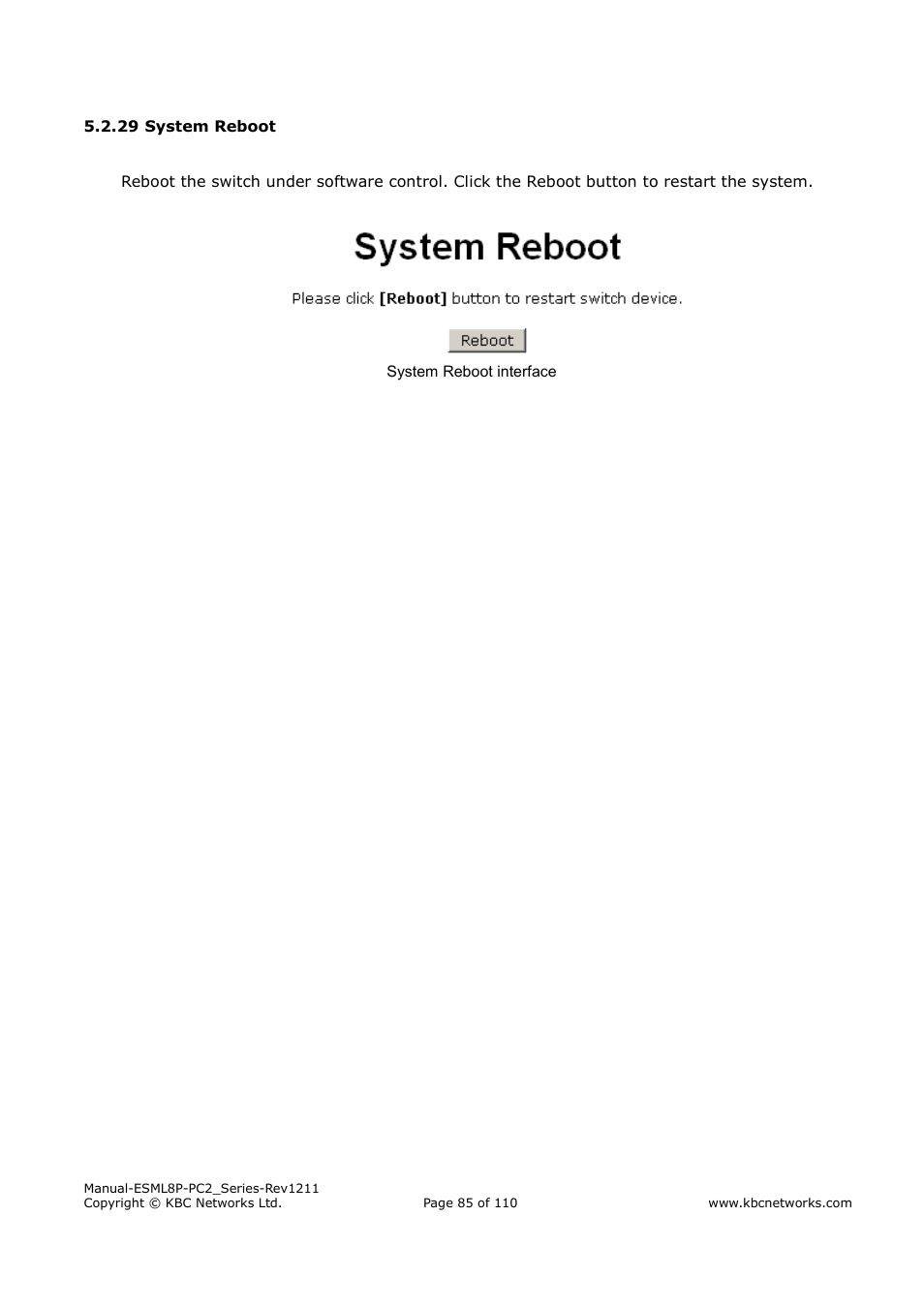 KBC Networks ESML8P-PC2 User Manual | Page 85 / 110