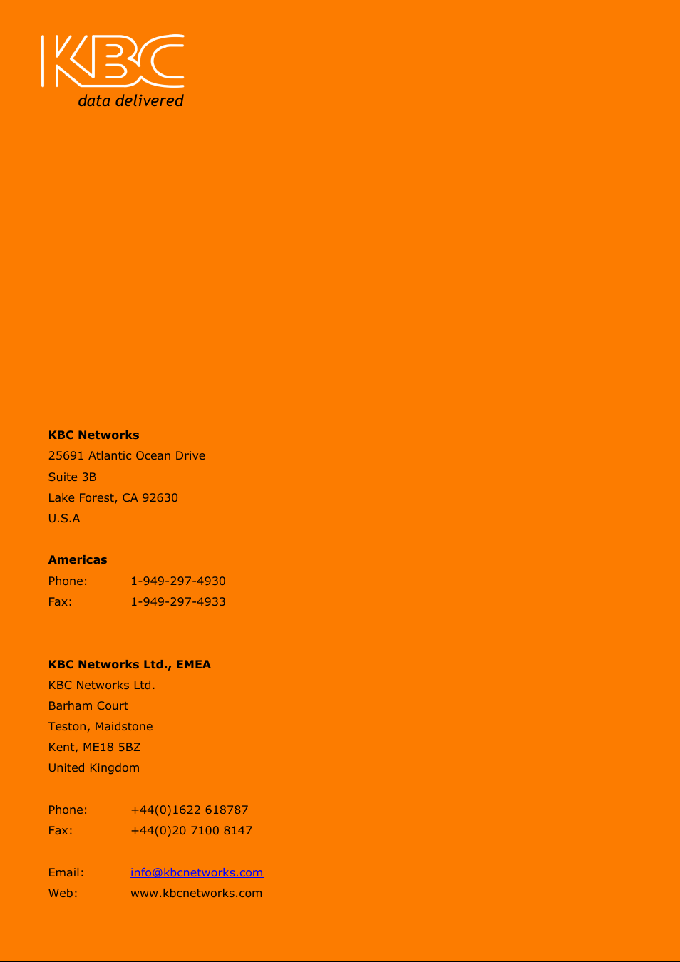 Data delivered | KBC Networks ESUL4-FL1 User Manual | Page 17 / 17