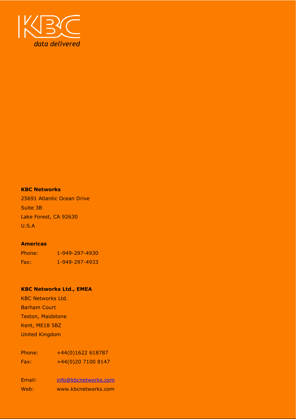Data delivered | KBC Networks ESUL5P User Manual | Page 14 / 14