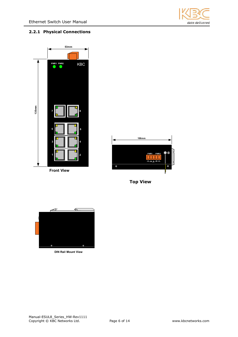 KBC Networks ESUL8 User Manual | Page 6 / 14