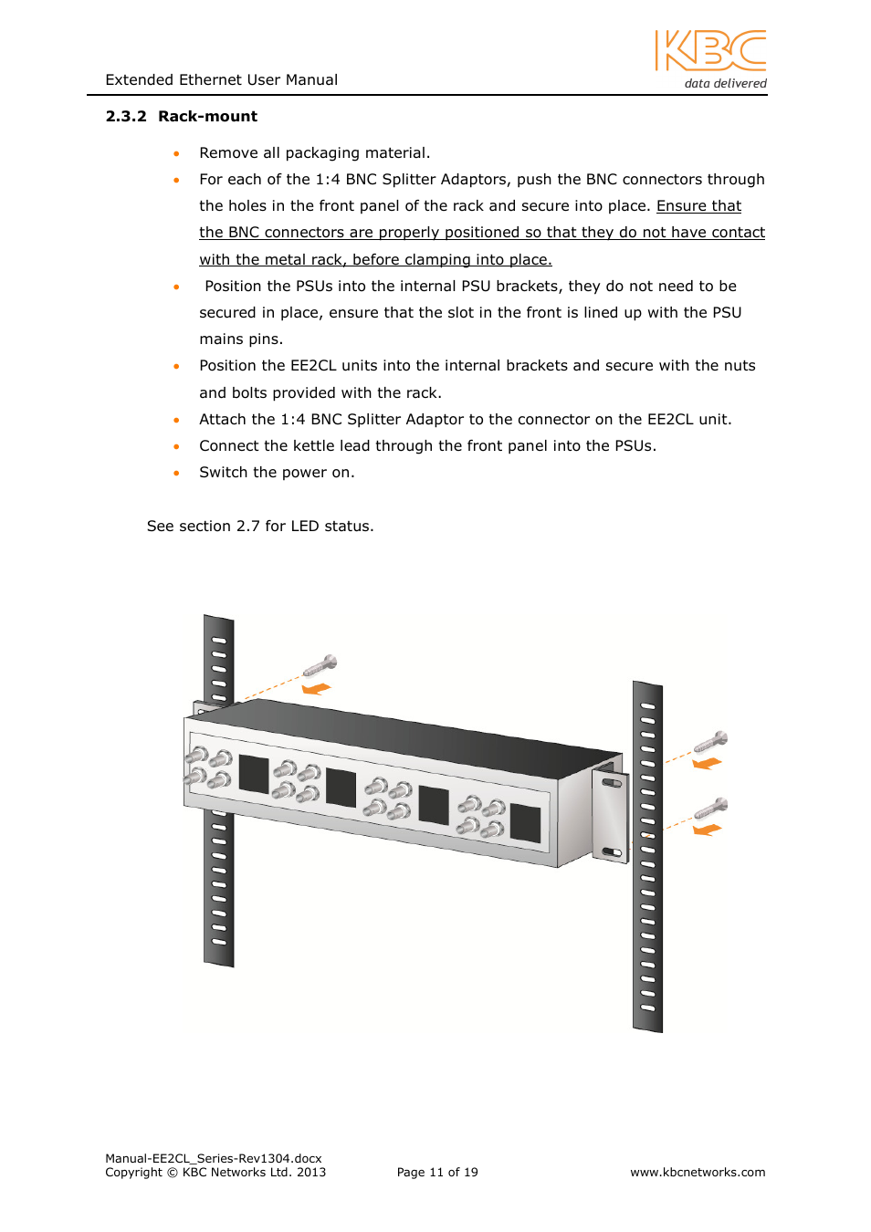KBC Networks EE2CL User Manual | Page 11 / 19