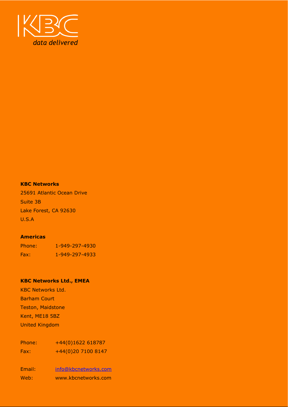 Data delivered | KBC Networks EE2CL User Manual | Page 19 / 19