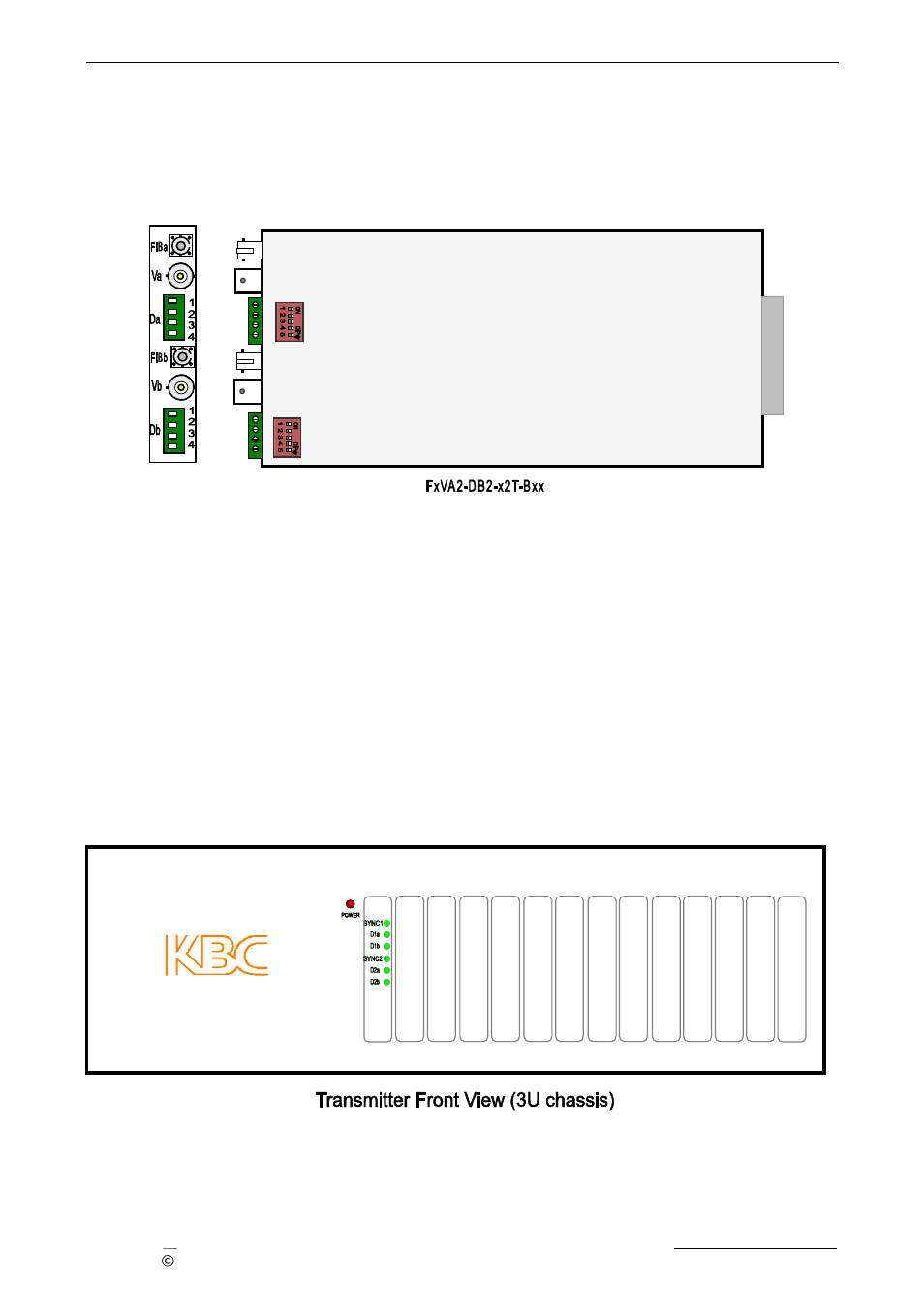 2 2 fibers | KBC Networks 3U Chassis Transceiver User Manual | Page 14 / 40