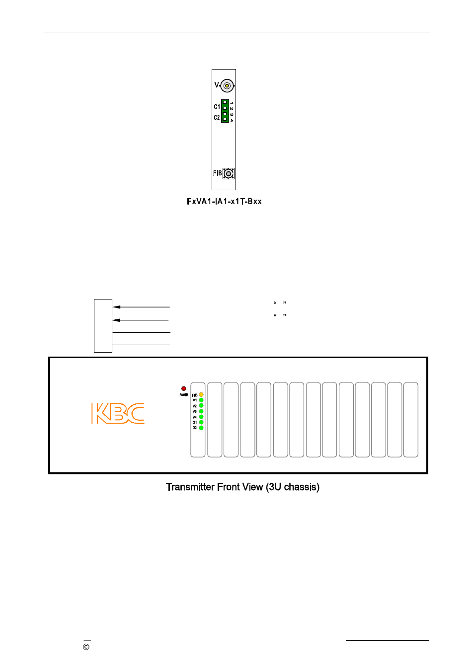 6 video transmitter with contact closure | KBC Networks 3U Chassis Transceiver User Manual | Page 17 / 40