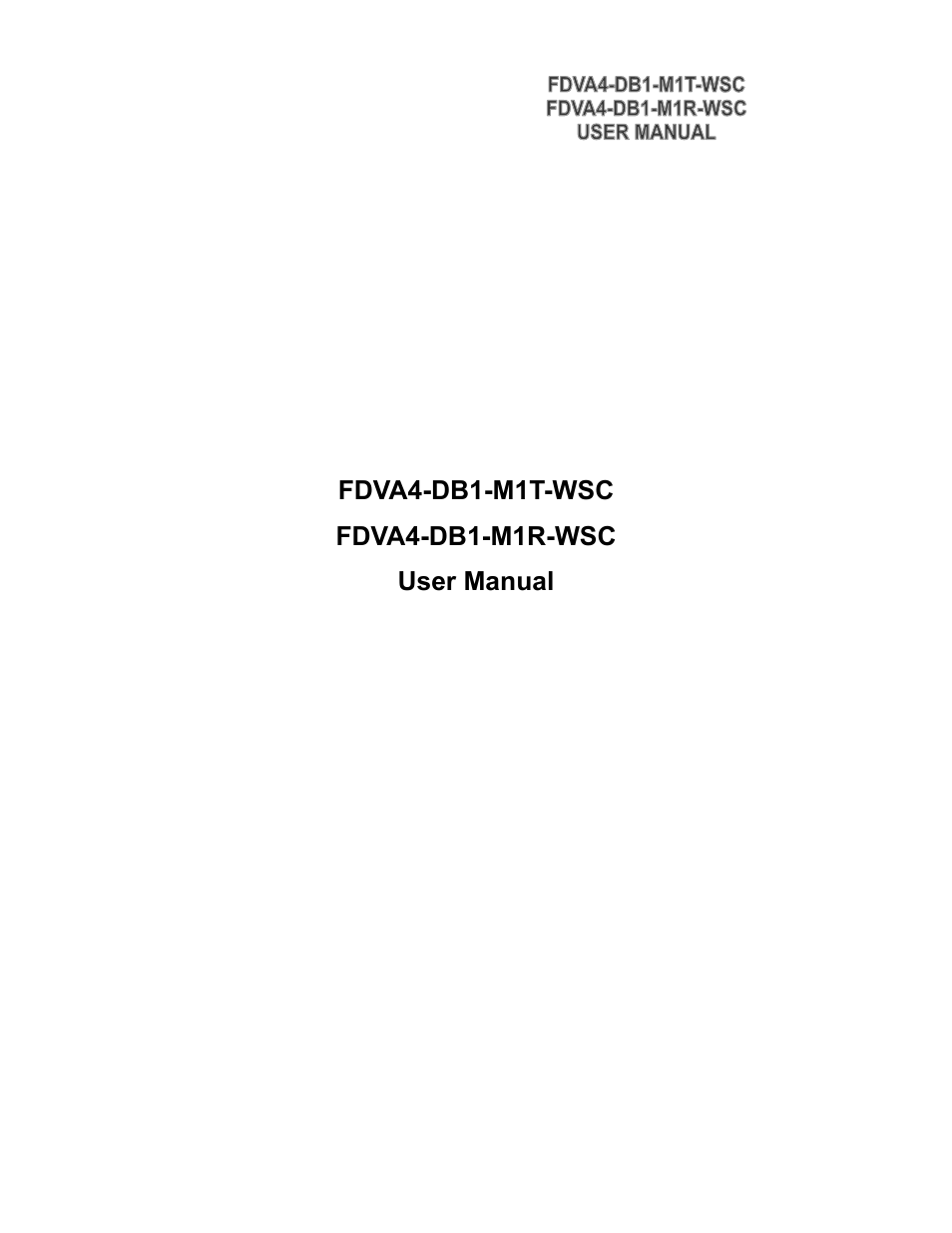 KBC Networks FDVA4-DB1-M1T-R-WSC User Manual | 14 pages