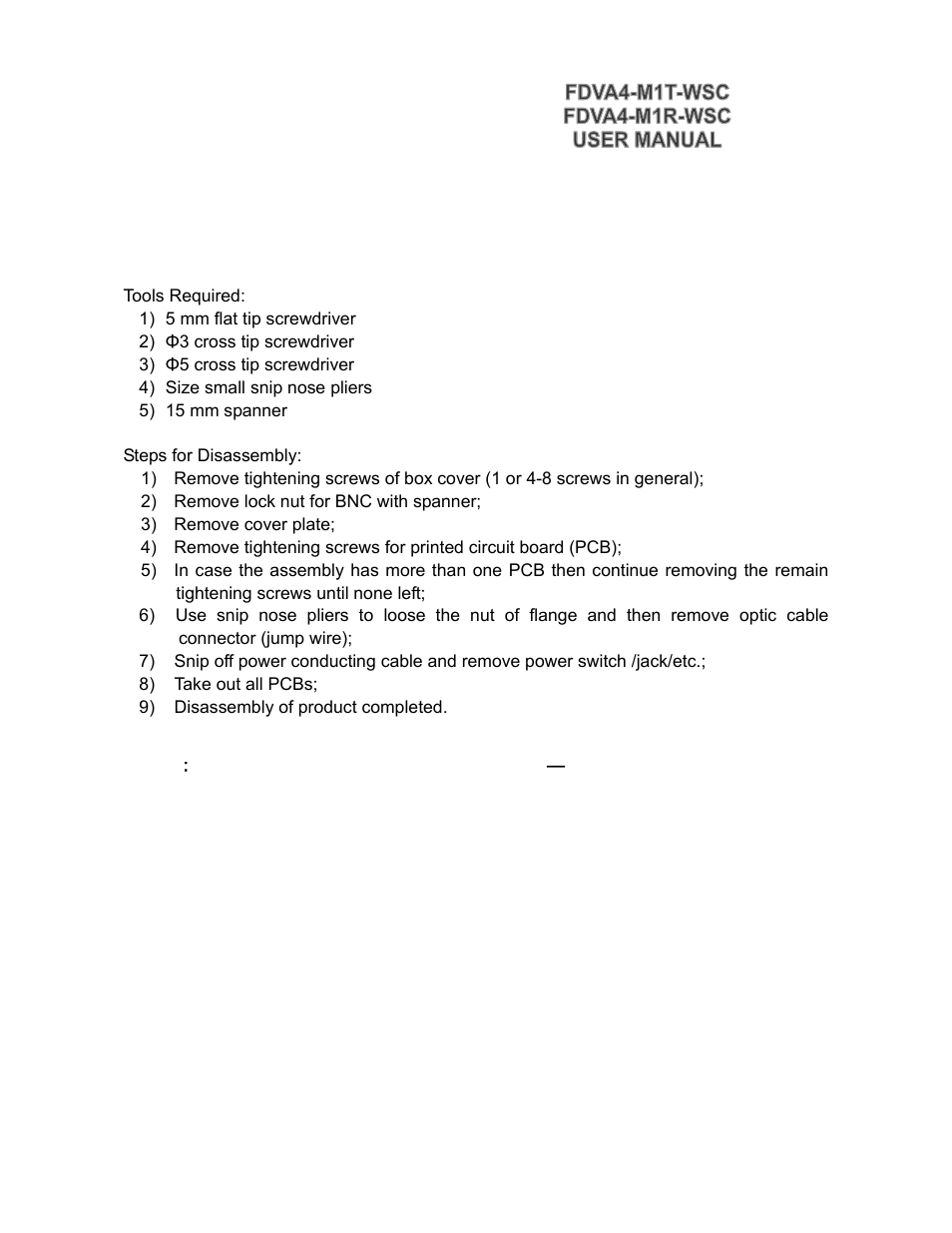 KBC Networks FDVA4-M1T-R-WSC User Manual | Page 5 / 11