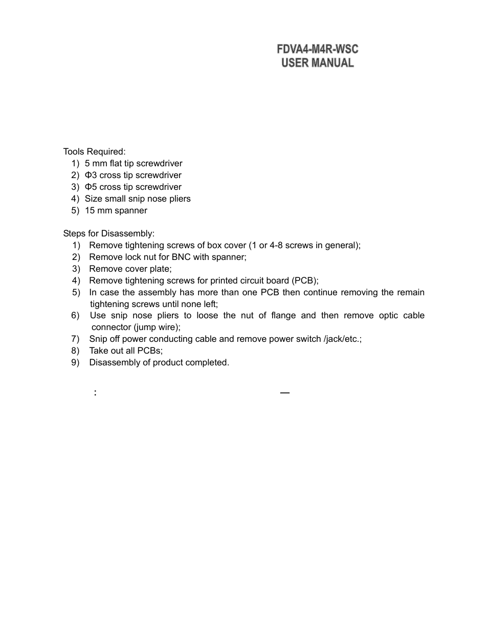 KBC Networks FDVA4-M4R-WSC User Manual | Page 5 / 9