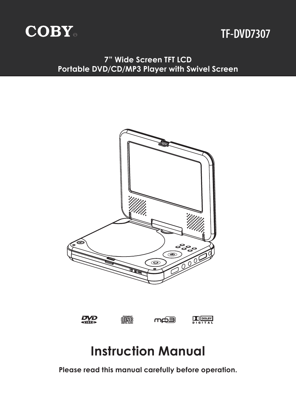 COBY electronic TF-DVD7307 User Manual | 24 pages