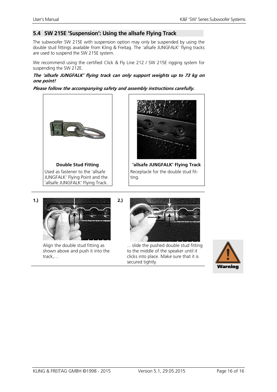 KLING & FREITAG K&F SWi 118E User Manual | Page 16 / 45