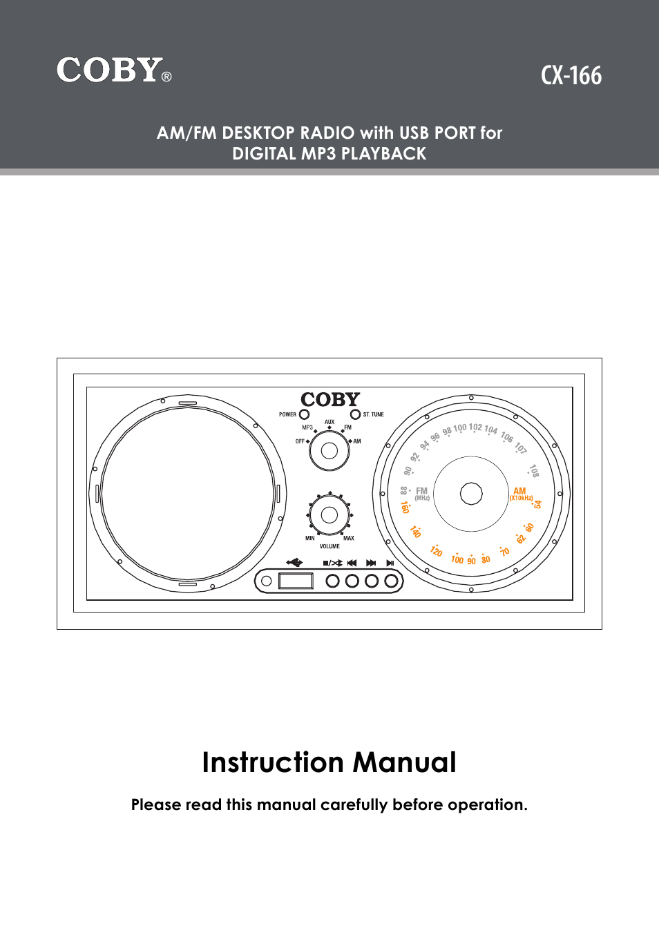 COBY electronic CX-166 User Manual | 16 pages