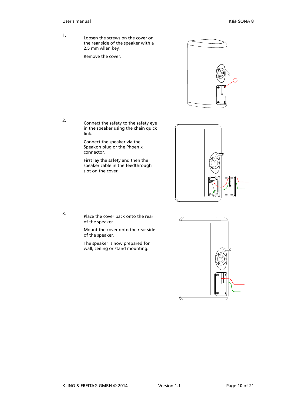 KLING & FREITAG K&F SONA 8 User Manual | Page 10 / 21