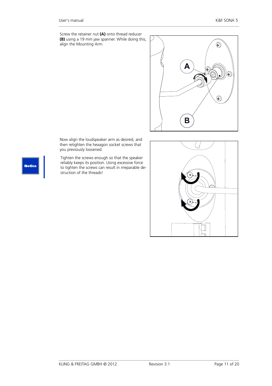 KLING & FREITAG K&F SONA 5 User Manual | Page 11 / 20