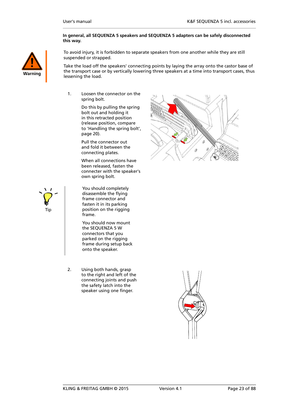 KLING & FREITAG K&F SEQUENZA 5 W User Manual | Page 23 / 88