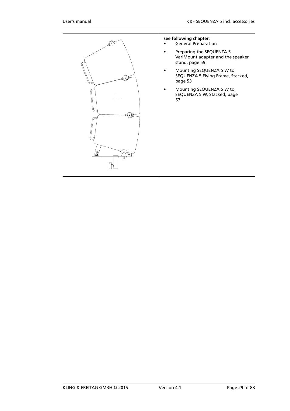 KLING & FREITAG K&F SEQUENZA 5 W User Manual | Page 29 / 88