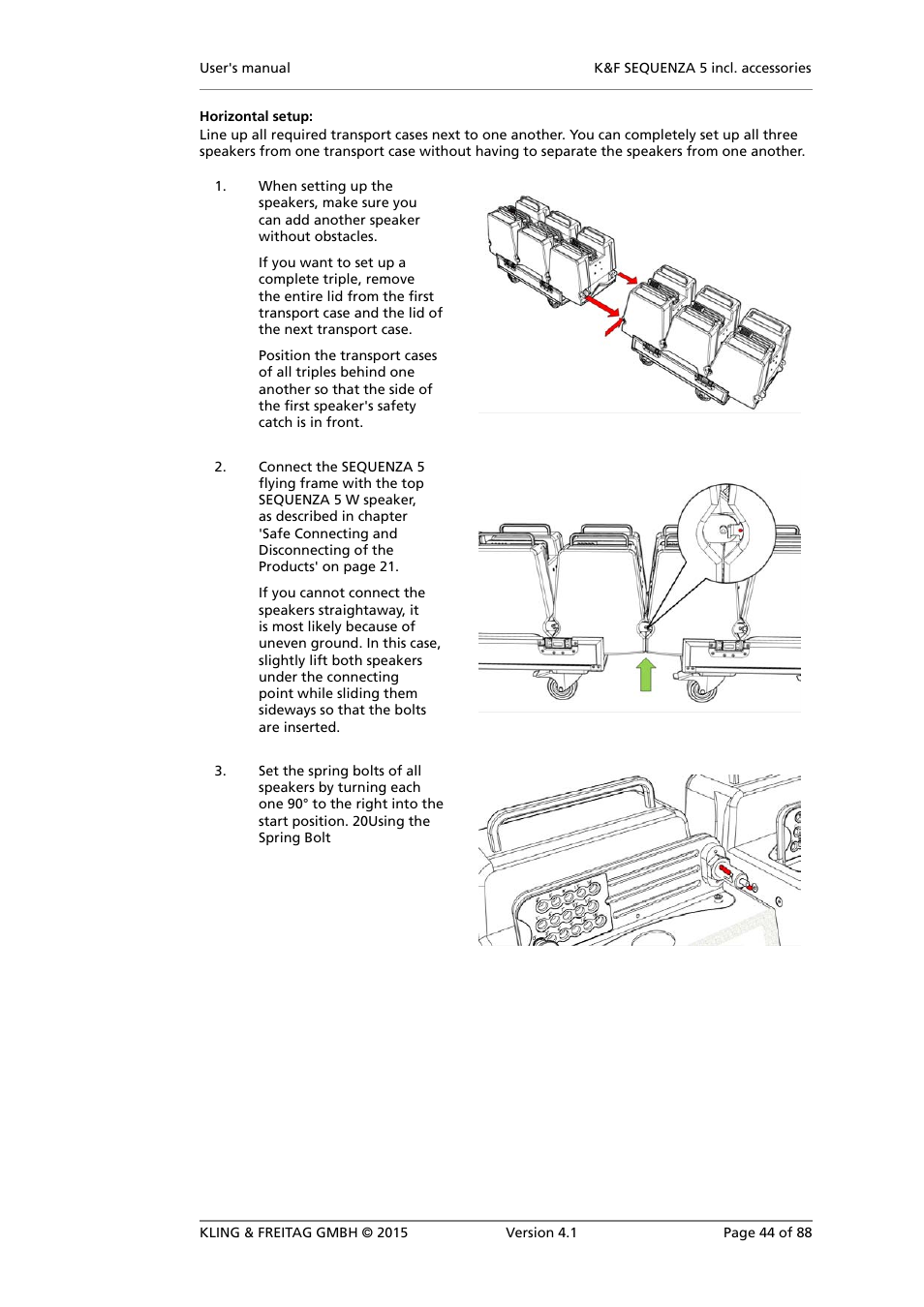 KLING & FREITAG K&F SEQUENZA 5 W User Manual | Page 44 / 88