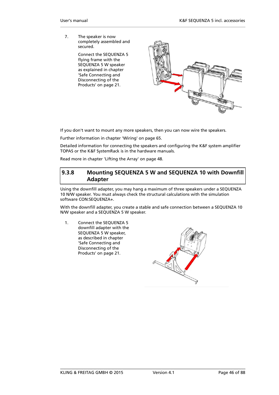 KLING & FREITAG K&F SEQUENZA 5 W User Manual | Page 46 / 88