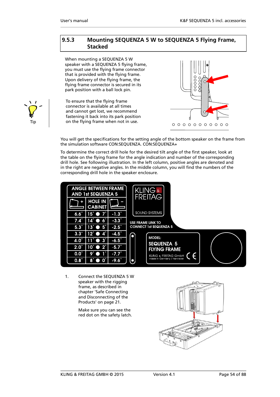 KLING & FREITAG K&F SEQUENZA 5 W User Manual | Page 54 / 88