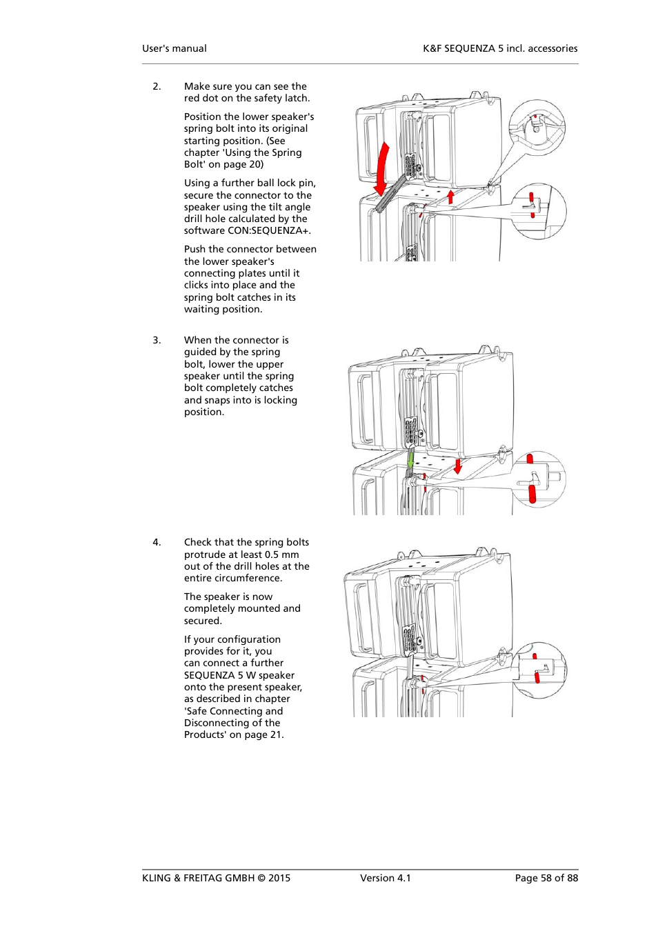 KLING & FREITAG K&F SEQUENZA 5 W User Manual | Page 58 / 88