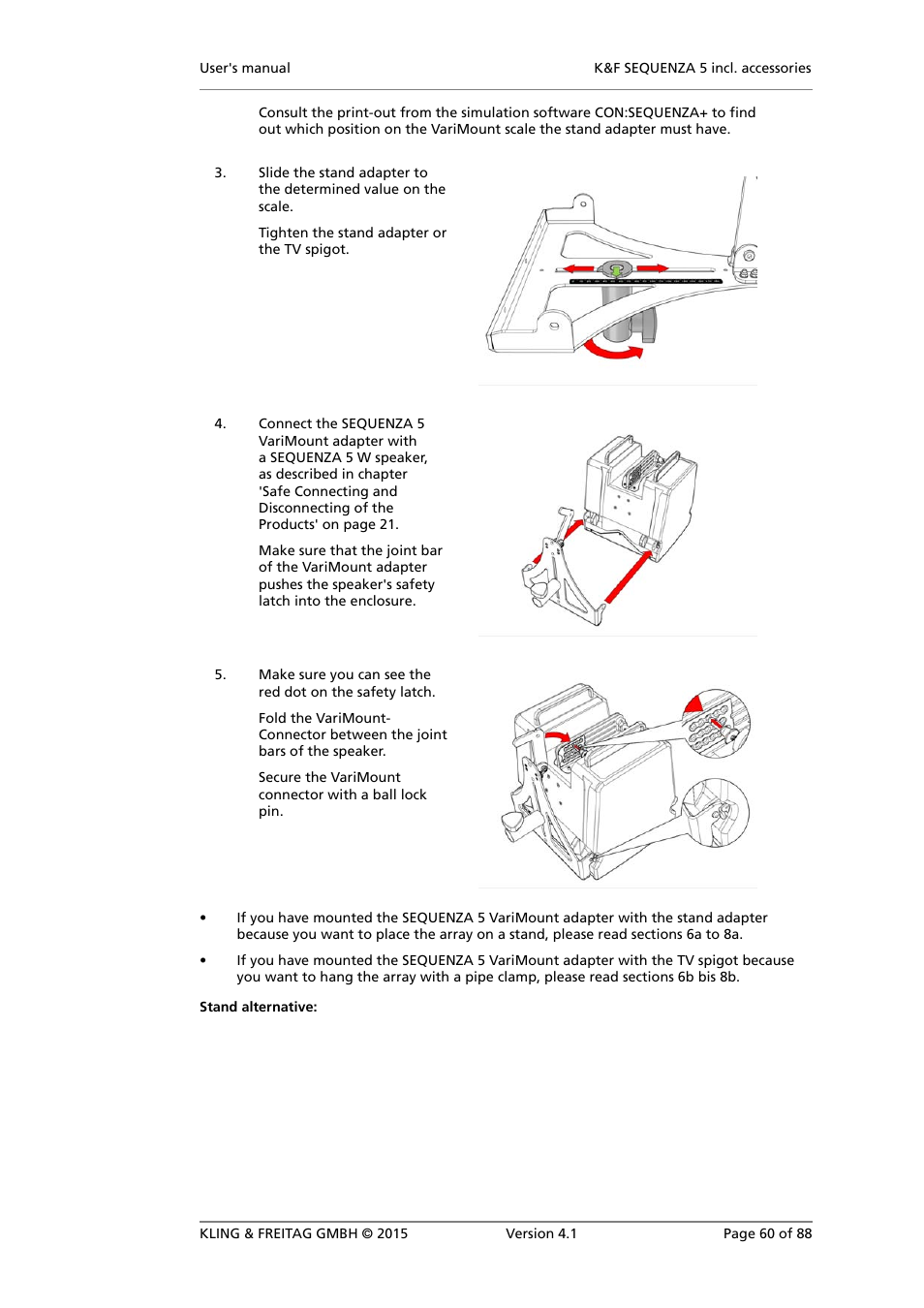 KLING & FREITAG K&F SEQUENZA 5 W User Manual | Page 60 / 88